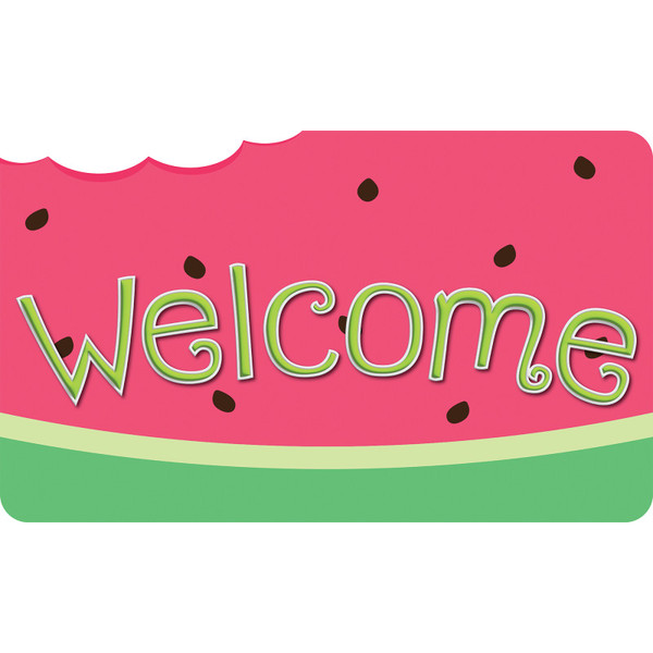 Ashley The Original Fun Mat, Welcome Mat, 18" X 30", Watermelon Welcome ASH91311