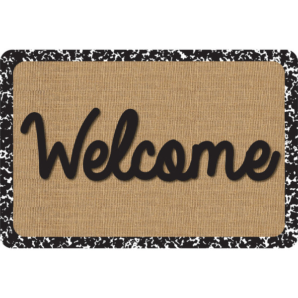 Ashley The Original Fun Mat, Welcome Mat, 15.5" X 23.5", Burlap Composition Welcome ASH91552