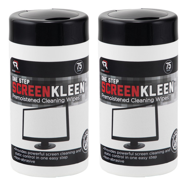 Read Screenkleen One-Step Cleaning Wipes, 75 Per Tub, 2 Tubs AVTRR1409-2