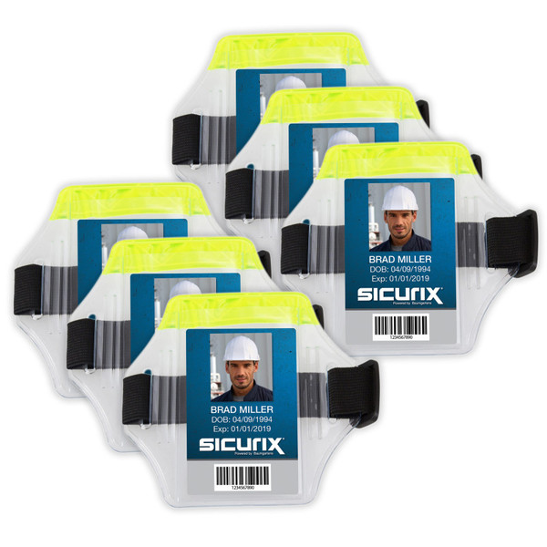Sicurix Reflective Armband Badge Holder, Pack Of 6 BAU66860-6