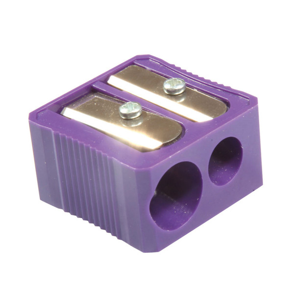 Baumgartens Dual Hole Plastic Pencil Sharpener, Assorted Colors BAUMMR3320