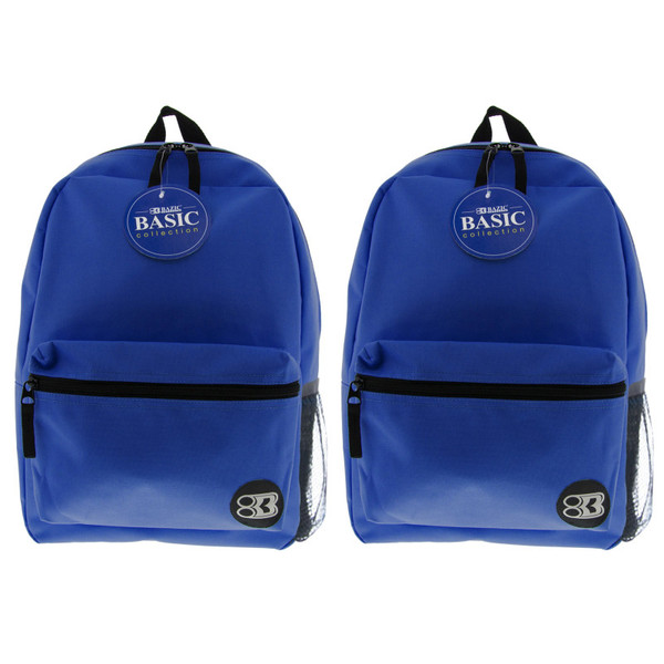 Bazic Basic Backpack, 16", Blue, Pack Of 2 BAZ1031-2