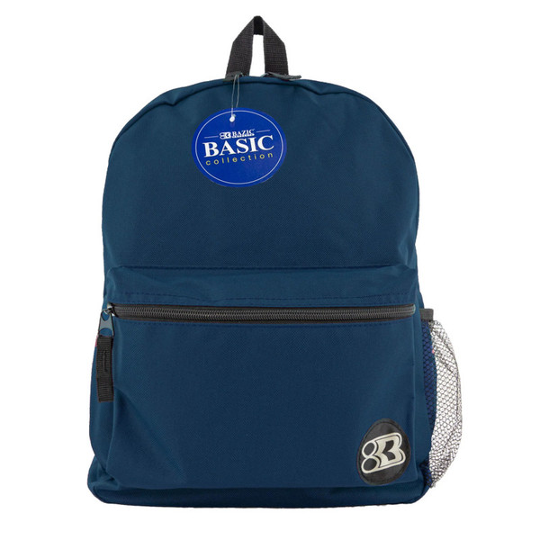Bazic 16" Basic Backpack, Navy Blue BAZ1040