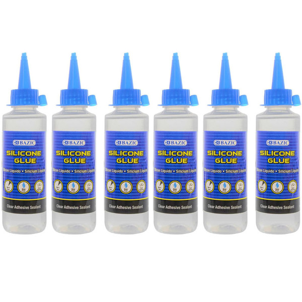 Bazic Silicone Glue, 3.38 Fl Oz (100 Ml), Pack Of 6 BAZ2030-6