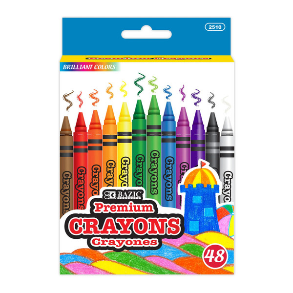 Bazic Premium Crayons, 48 Count BAZ2510