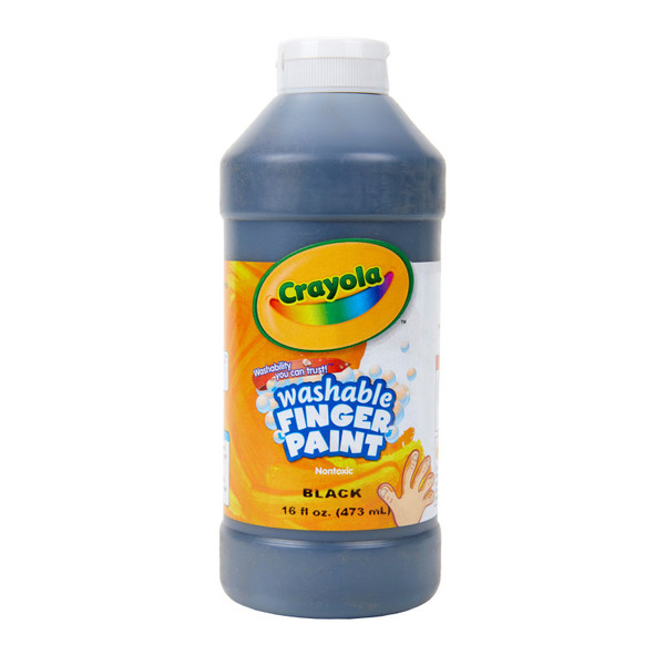 Crayola Washable Finger Paint, Black, 16 Oz BIN131651