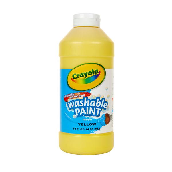Crayola Washable Paint, Yellow, 16 Oz. BIN201634