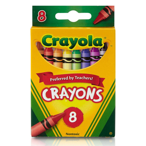 Crayola Crayons, Regular Size, 8 Colors BIN3008