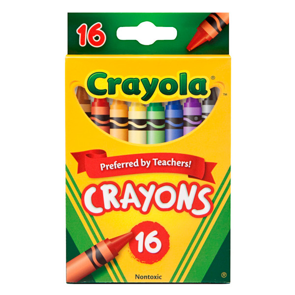 Crayola Crayons, Regular Size, 16 Colors BIN3016
