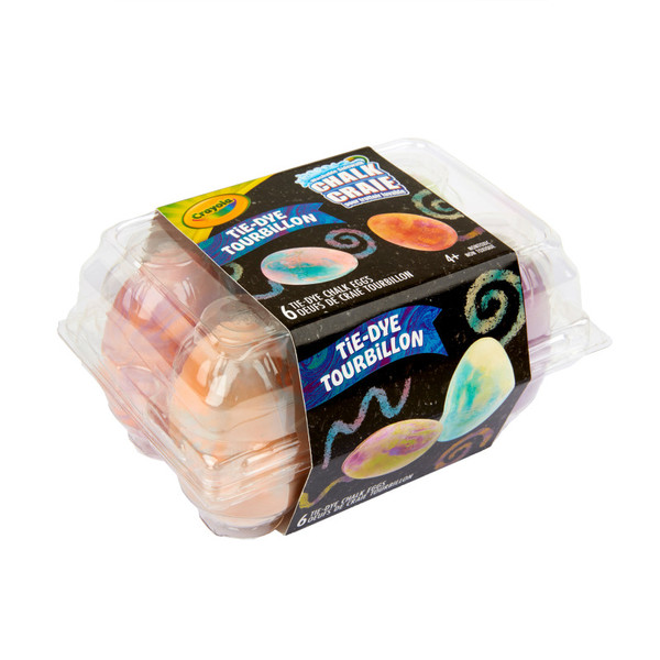Crayola Tie Dye Egg Chalk, 6 Count BIN518302