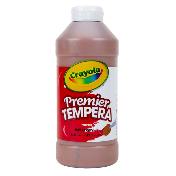 Crayola Premier Tempera Paint 16 Oz, Brown BIN541216007