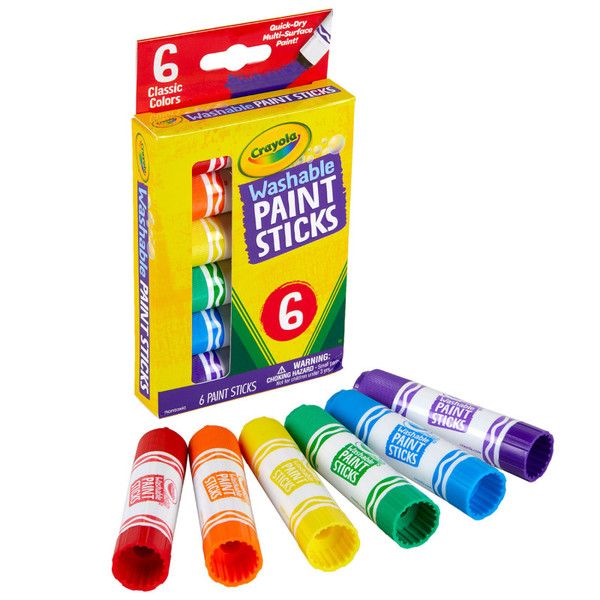 Crayola Washable Paint Sticks, 6 Colors BIN546207