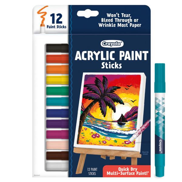Crayola Acrylic Paint Doodle Sticks, Pack Of 12 BIN546213