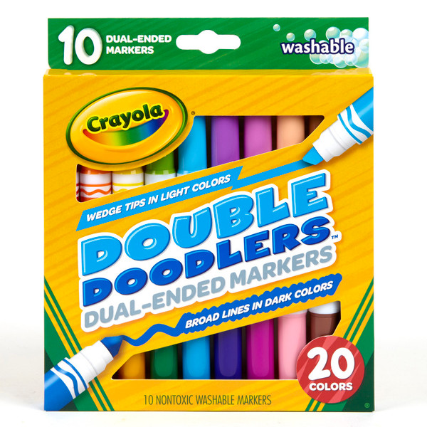 Crayola Dual-Ended Washable Double Doodlers Markers, Pack Of 10 BIN588310