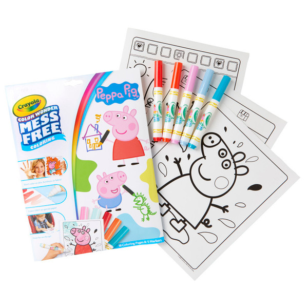 Crayola Color Wonder Mess Free Coloring Pad & Markers, Peppa Pig BIN757000