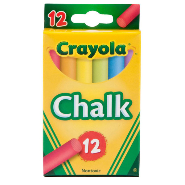 Crayola Multi-Colored Children'S Chalk, 12 Count BIN816