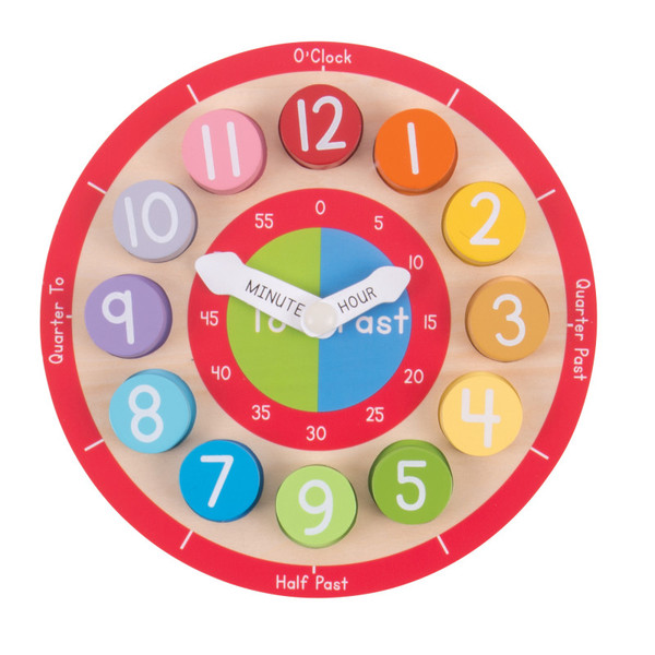 Bigjigs Wooden Teaching Clock BJTBJ906