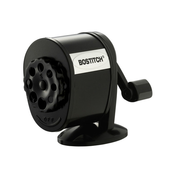 Bostitch Antimicrobial Manual Pencil Sharpener, Black BOSMPS1BLK