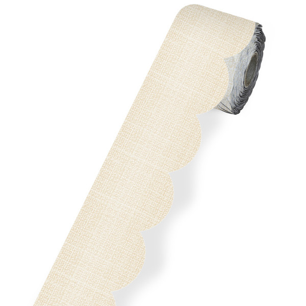 Carson Linen Rolled Scalloped Borders, 65 Feet CD-108505
