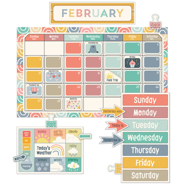 Carson We Belong Calendar Bulletin Board Set CD-110568