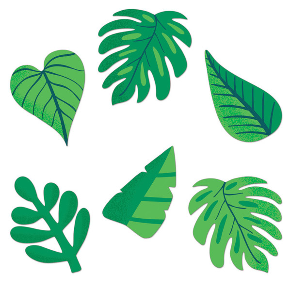 Carson One World Tropical Leaves Cut-Outs, Pack Of 36 CD-120593