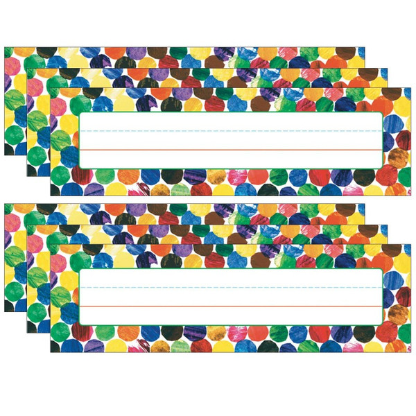 Carson Eric Carle Dots Desk Nameplates, 36 Per Pack, 6 Packs CD-122026-6