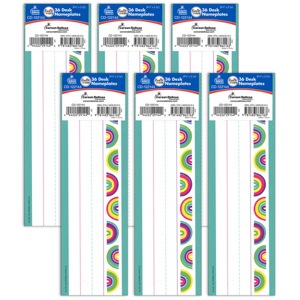 Carson Kind Vibes Nameplates, 36 Per Pack, 6 Packs CD-122144-6