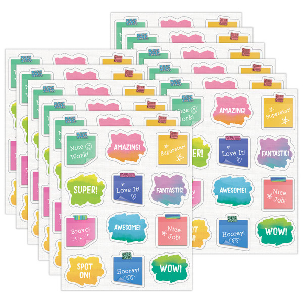 Happily Creatively Inspired Doodle Motivators Shape Stickers, 72 Per Pack, 12 Packs CD-168327-12