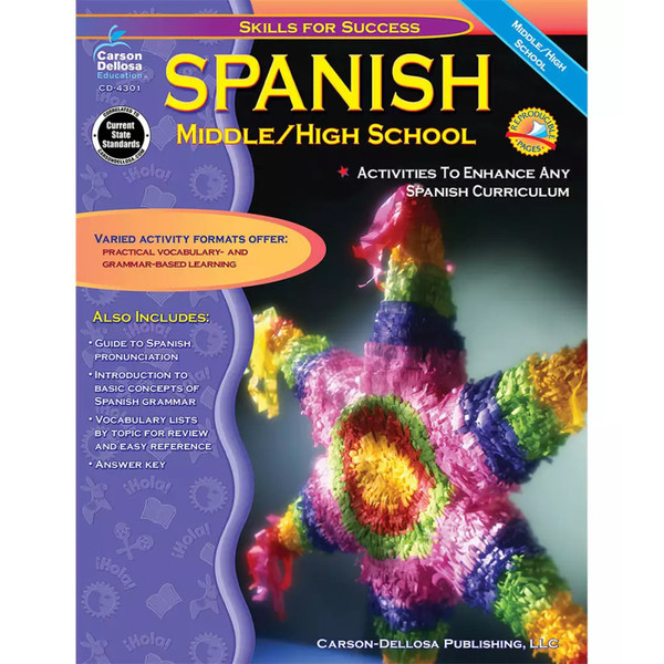 Carson Skills For Success Spanish Resource Book, Grade 6-12, Paperback CD-4301