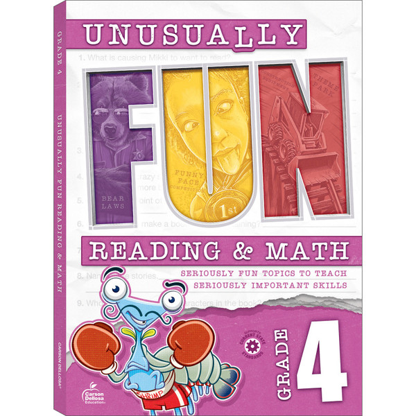 Carson Unusually Fun Unusually Fun Reading & Math Workbook, Grade 4 CD-705469