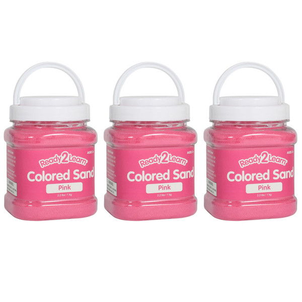 Ready Colored Sand - Pink - 2.2 Lb. Jar - Pack Of 3 CE-10106-3