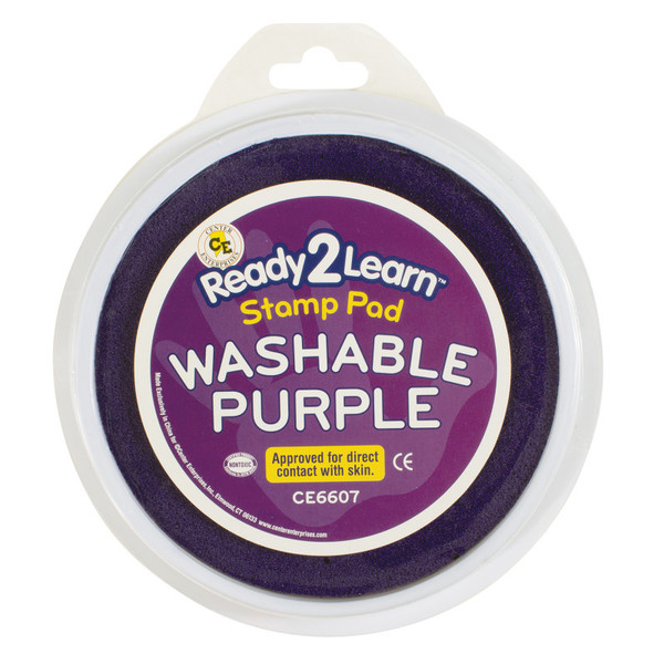 Ready Jumbo Circular Washable Stamp Pad - Purple - 5.75" Dia. CE-6607