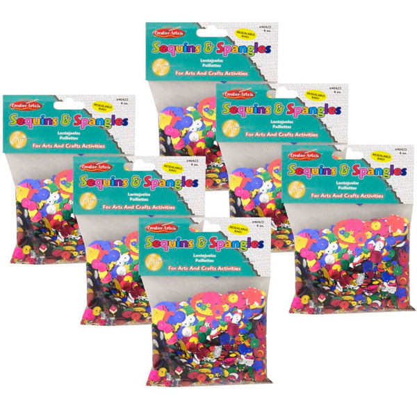 Charles Glittering Sequins With Spangles, 4 Oz Per Pack, 6 Packs CHL40425-6