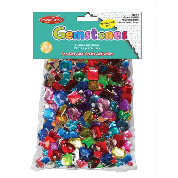 Charles Creative Arts Gemstones Assorted Styles And Colors, 1 Pound Bag CHL59100