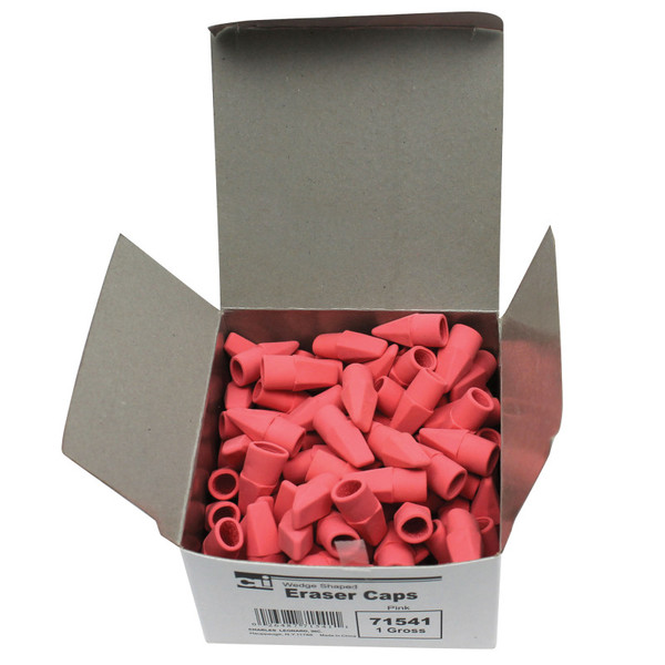 Charles Pencil Eraser Caps, Pink, Box Of 144 CHL71541