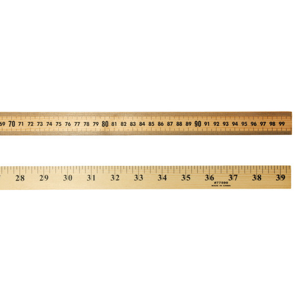 Charles Wooden Meter Stick Ruler, Natural Wood, 36 Inches CHL77590