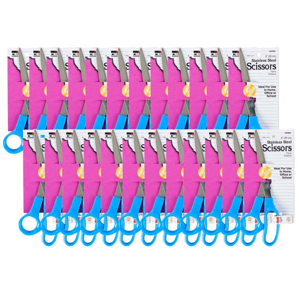 Charles Stainless Steel Scissors, 8", Pack Of 24 CHL80800-24