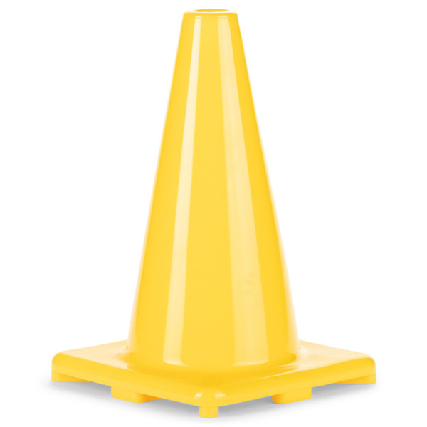 Champion Hi-Visibility Flexible Vinyl Cone, Weighted, 12", Yellow CHSC12YL