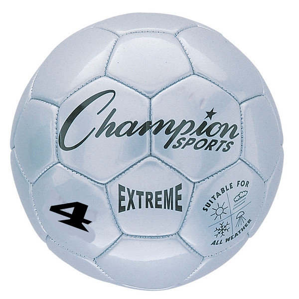 Champion Extreme Soccer Ball, Size 4, Silver CHSEX4SL