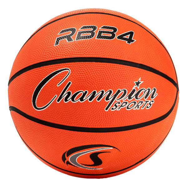 Champion Intermediate Rubber Basketball, Size 6, Orange CHSRBB4