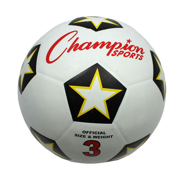 Champion Rubber Cover Soccer Ball, Size 3 CHSSRB3