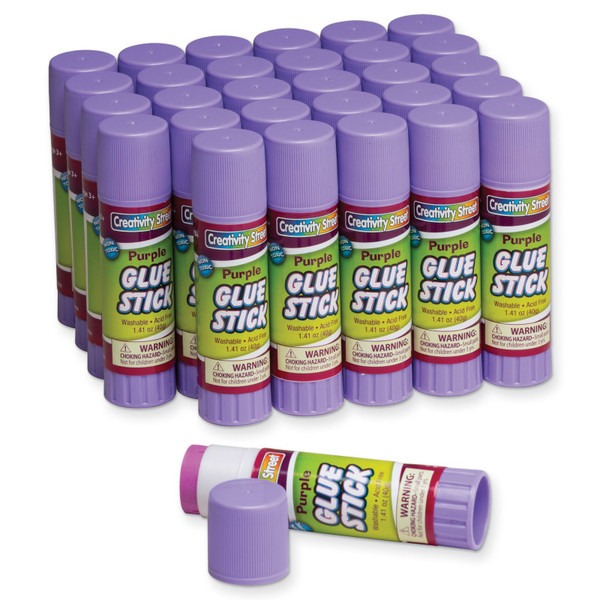 Creativity Glue Sticks, Purple, 1.41 Oz., 30 Count CK-338830
