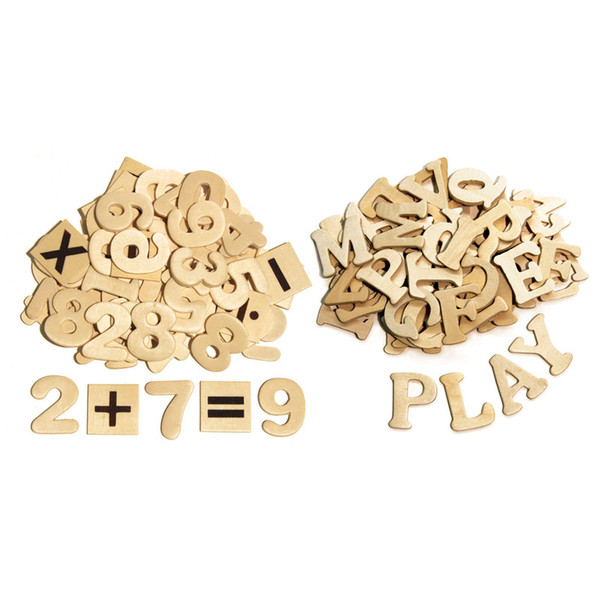 Creativity Letters And Numbers, Natural Wood, 1.5", 200 Pieces CK-3623