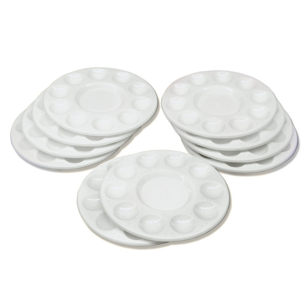 Creativity Paint Trays, Round, 10-Well, 6.75" Diameter, 10 Trays CK-5924
