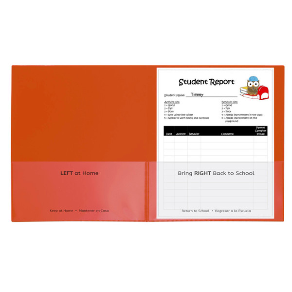 C-Line Classroom Connector School-To-Home Folders, Orange, Box Of 25 CLI32002