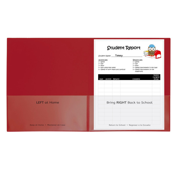 C-Line Classroom Connector School-To-Home Folder, Red, Box Of 25 CLI32004