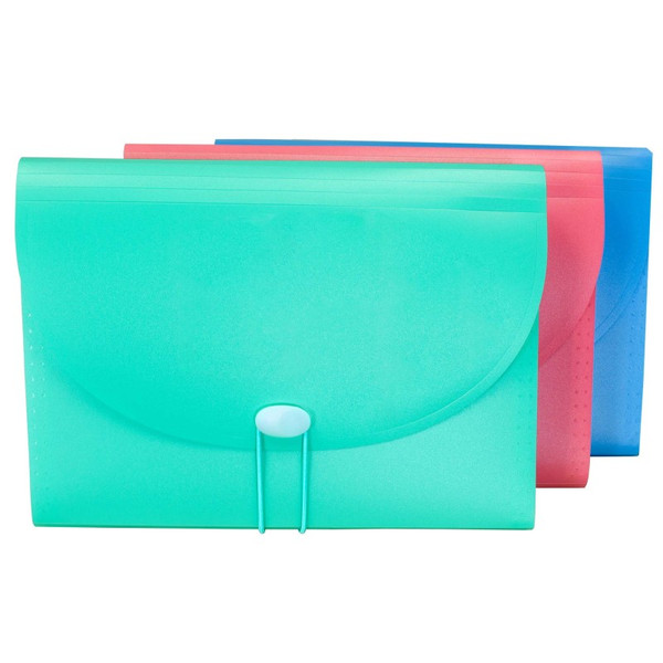 C-Line 7-Pocket Expanding File, Assorted Tropic Tones, Pack Of 3 CLI58300-3