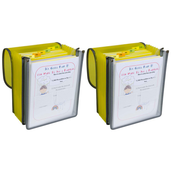 C-Line 7-Pocket Vertical Backpack File, Letter Size, Assorted, Pack Of 2 CLI58700-2