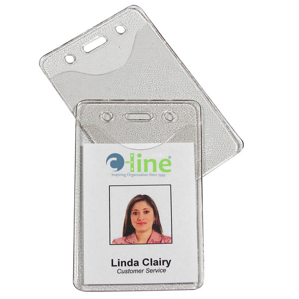 C-Line Heavy Duty Id Badge Holders, Vinyl, Vertical, 2-3/8 X 3-3/8, Box Of 100 CLI88617