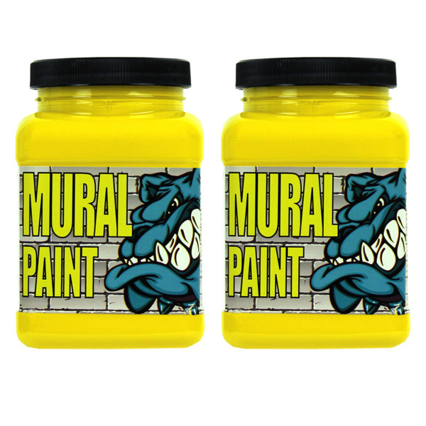 Chroma Mural Paint, Pint, Scorched (Yellow), Pack Of 2 CRM2456-2
